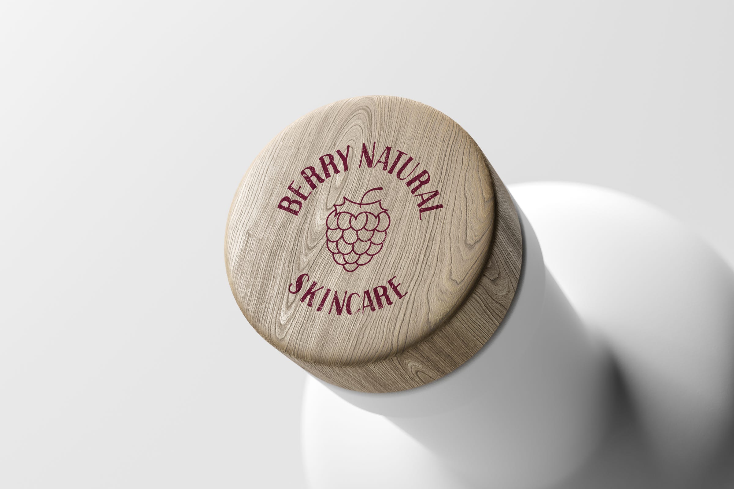 Berry Natural Skincare - Bottle Top Mock Up Design