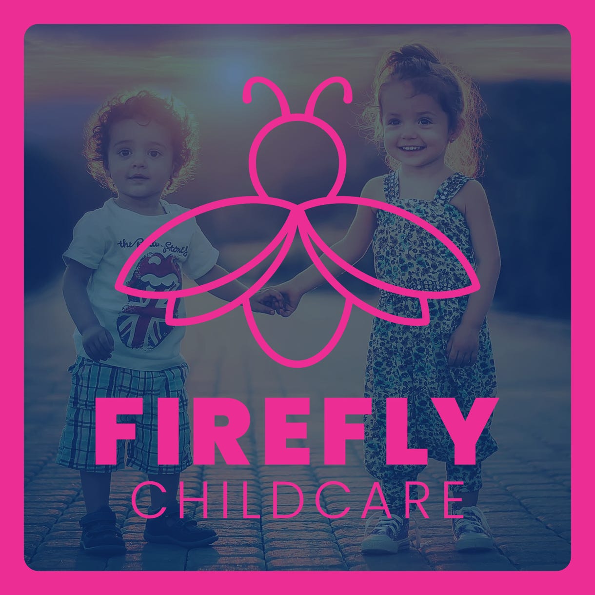 Firefly Childcare - Logo Design with Background