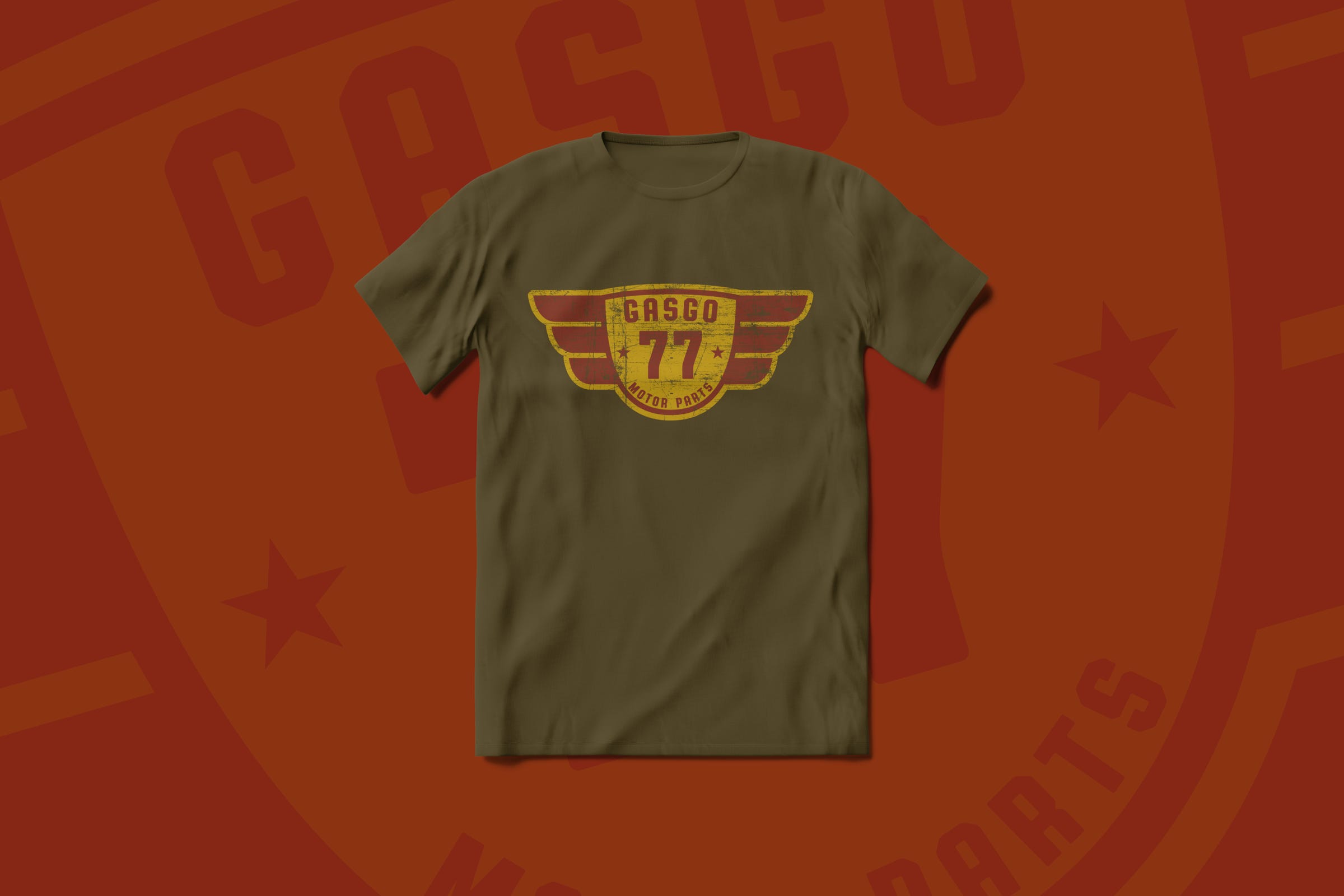 GasGo 77 - Quality Motor Parts Tee Design Mock Up
